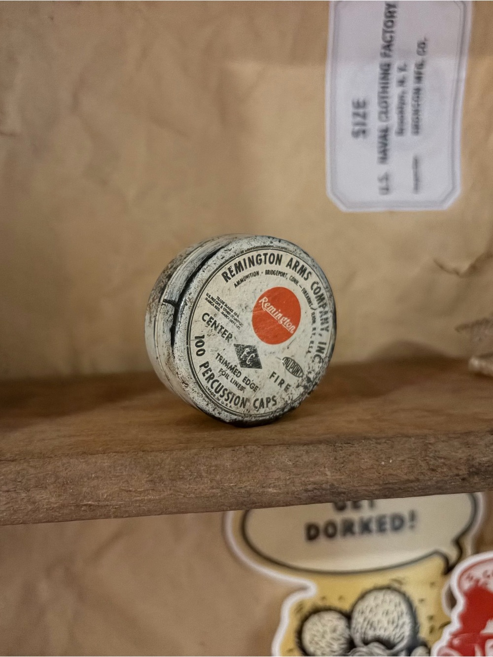 Vintage Remington Percussion Caps Antique Tin